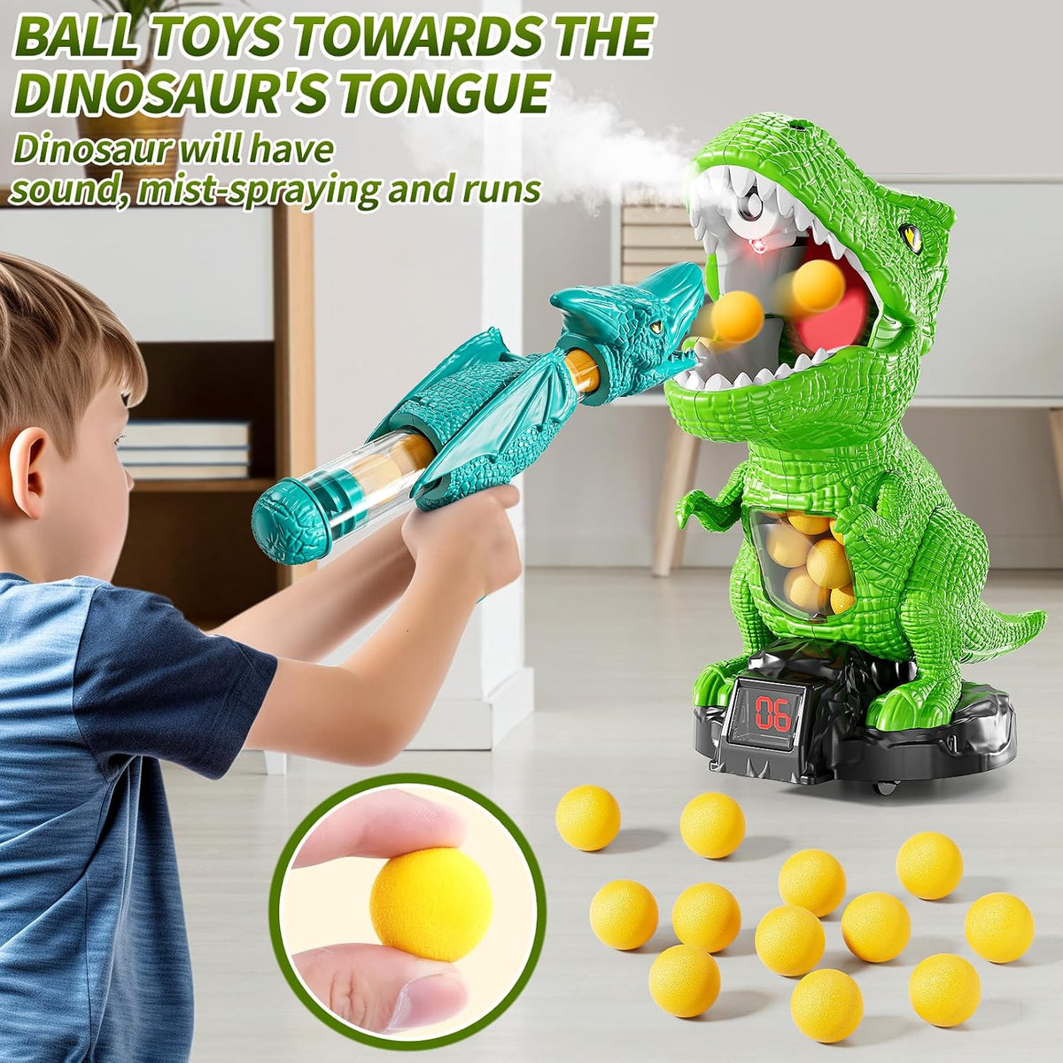 NEW JUKUDAHU Dinosaur Toys for Kids 3-5, Moveable  Game