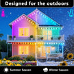 SINLEY Led RGB Eaves Lights 500Ft/150M with App Control Remote, Permanent Outdoor Lights