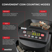 USED/LIKE NEW Cassida Corporation Canadian Coin Counter, Coin Sorter, Coin Wrapper(C200CAD)