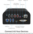 New SABRENT USB Docking Station with Power Supply and Stand for PC and laptops