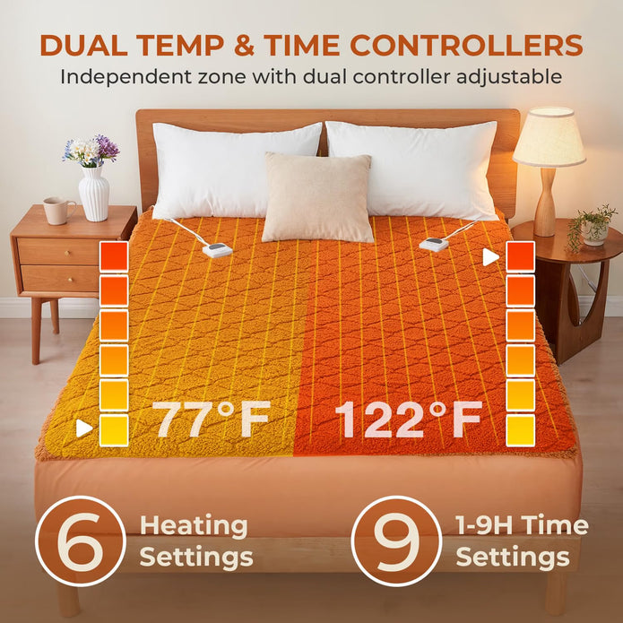 NEW HelaSnug Electric Heated Mattress Pad 78x80IN King Size Heating Mattress Pad