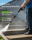 USED/LIKE NEW PATOOLIO Pressure Washer,1600W , 4000PSI 2.6 GPM Max Power Washer with Foam Cannon 23FT Hose-W6