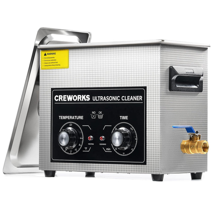 NEW CREWORKS 6L Ultrasonic Cleaner with Heater and Timer, 1.7 Gallon Ultrasonic Cleaning Machine