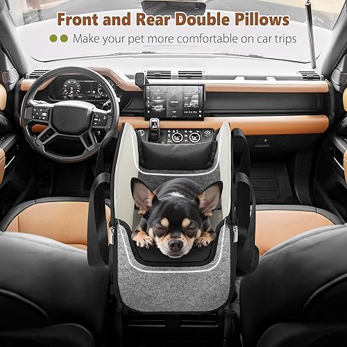 18 lbs Large Dog Car Seat Pet Center Console (Width 9in) Seat Puppy Cat Travel Portable Booster