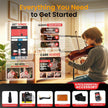 USED/LIKE NEW Pyle 1/2 Size Beginner Violin Starter Kit, Violin Starter Package with Travel Case & Bow, Extra Strings, Digital Tuner, Shoulder Rest & Cleaning Cloth