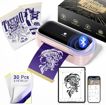 Phomemo TP31 Tattoo Maker -Mini Stencil Printer Machine with 30pcs Transfer Paper, Pink