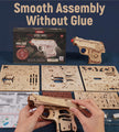 ROKR 3D Wooden Puzzles 113 Pieces Rubber Band Mini Model Building Kit for Adult LQ502