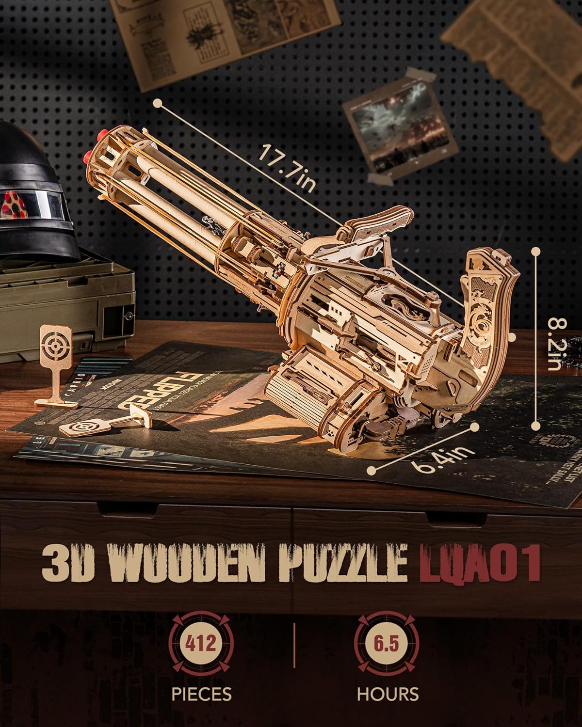 ROKR 3D Wooden Puzzles Rotating-Barrel Machine for  Teens and Adults ,LQA01
