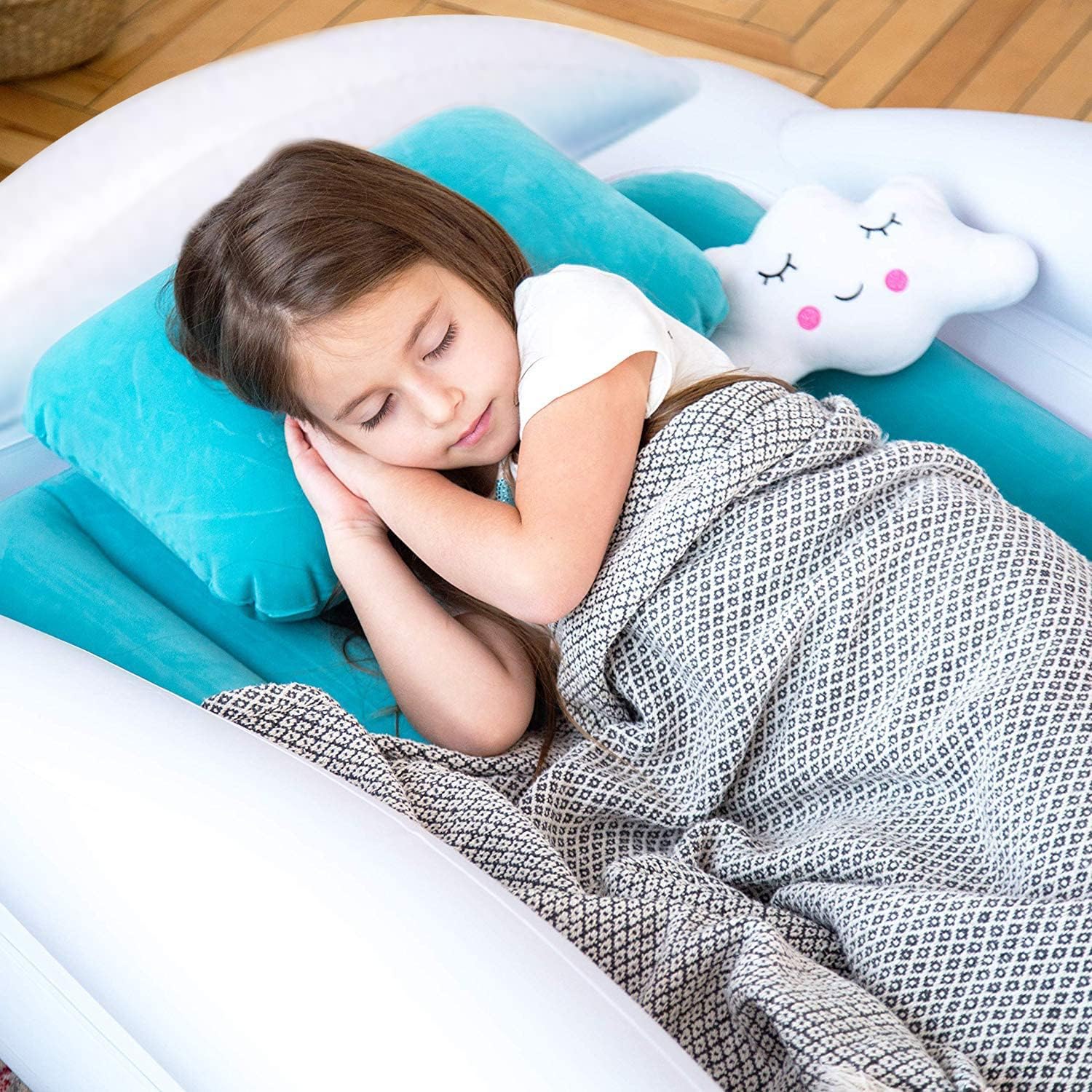Sleepah Inflatable Toddler Travel Bed  Inflatable  Portable Bed Air Mattress Set