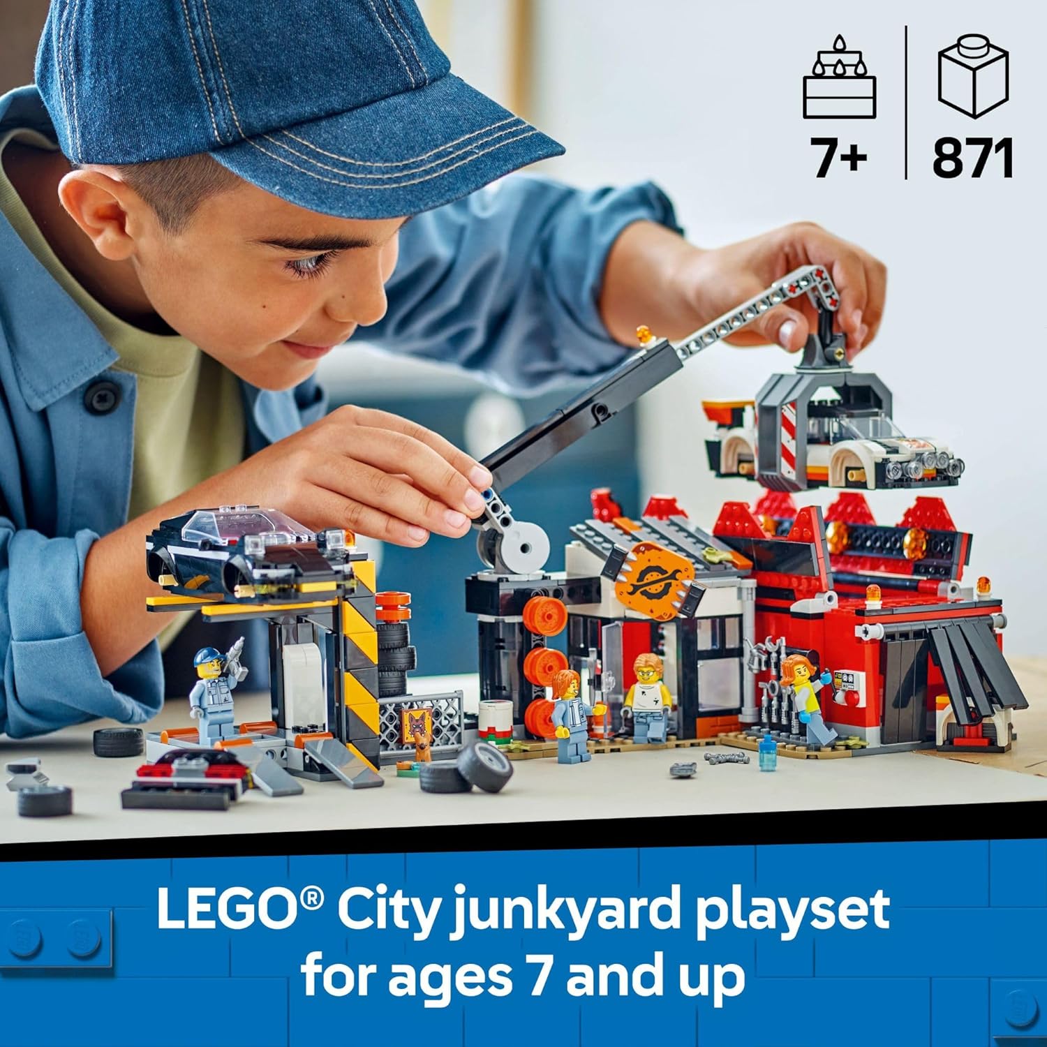 LEGO City Scrapyard with Cars - Building Toy Figures and Playset 60472