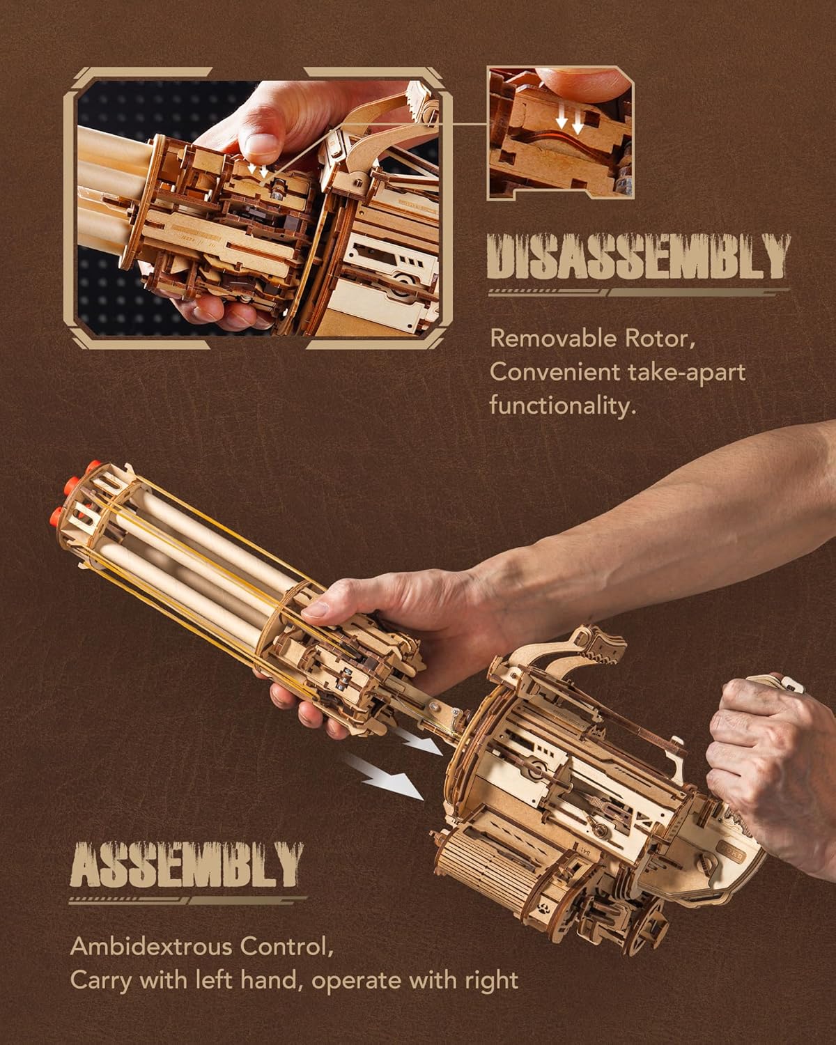 ROKR 3D Wooden Puzzles Rotating-Barrel Machine for  Teens and Adults ,LQA01