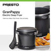 OPEN BOX /UNUSED Presto 05411 GranPappy Electric Deep Fryer, Ceramic Nonstick, Handy Scoop, Black