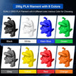 SUNLU PLA 3D Printer Filament Bundle Multicolor, PLA Filament 1.75mm, Individually Vacuum Packed, 2kg in Total, 0.25kg per Spool, 8 Pack, 8 Colors, Black+White+Grey+Red+Blue+Green+Yellow+Sunny Orange