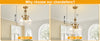 NEW UnicozoHome Modern Pendant Lights Kitchen Island, 3-Light Brushed Gold Pendant with 14.2