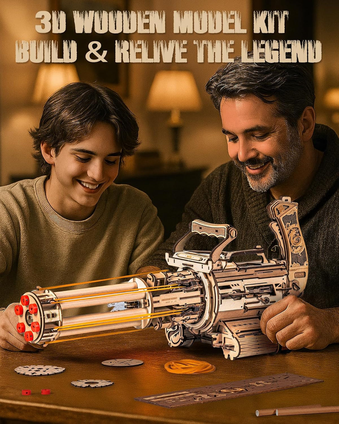 ROKR 3D Wooden Puzzles Rotating-Barrel Machine for  Teens and Adults ,LQA01