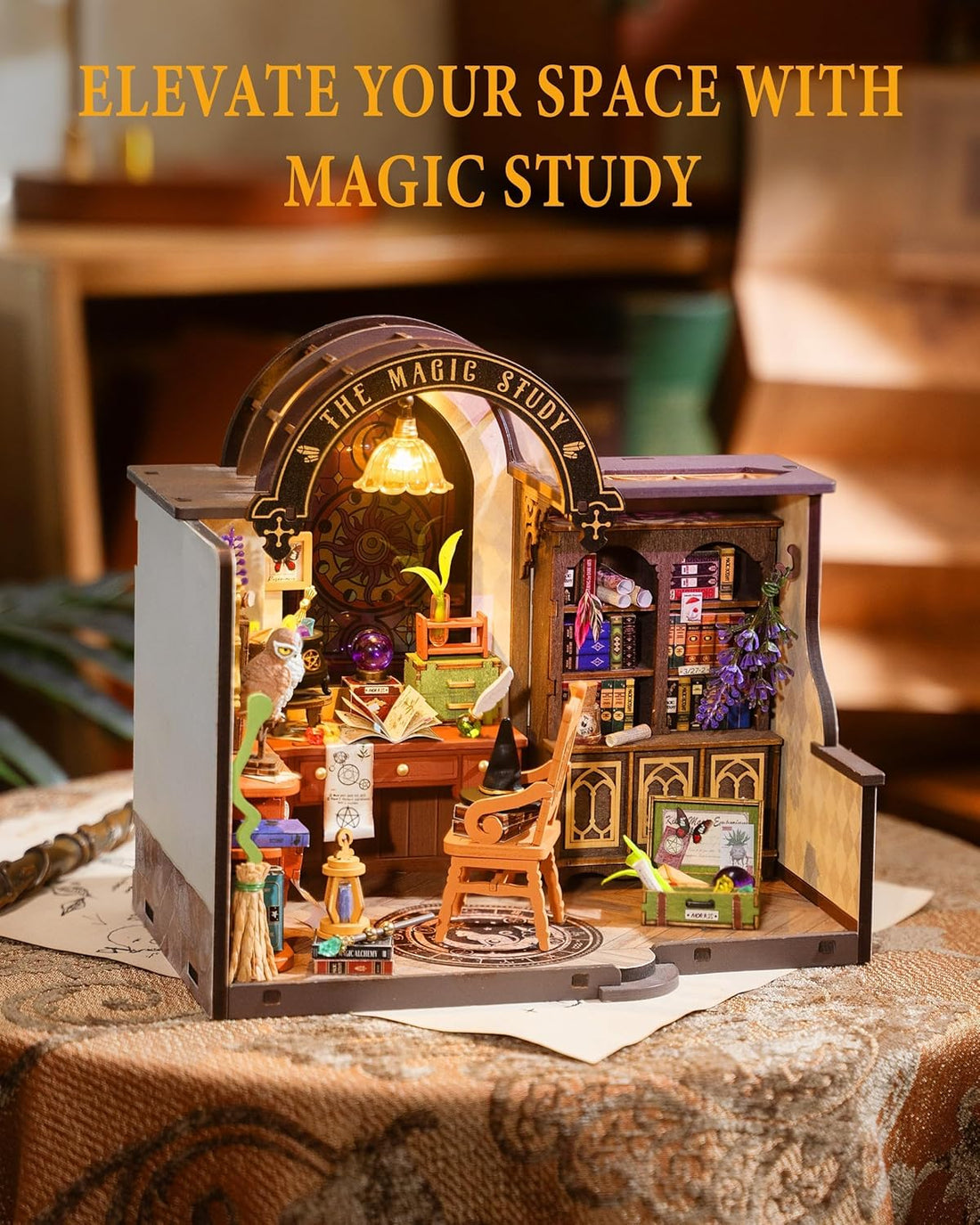 Rolife DIY Miniature House Kit  The Magic Study Mini Wooden Kit (DG166)