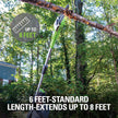 USED Greenworks 20192 8.5-Inch 6.5 Amp Electric Corded Pole Saw, Green