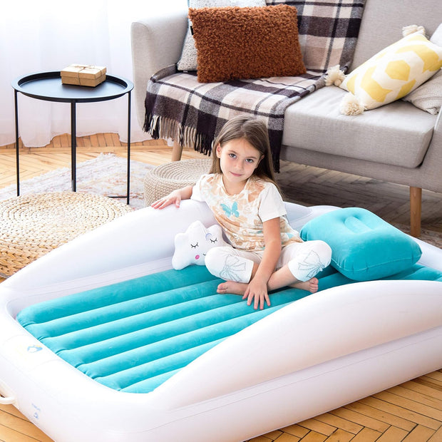 Sleepah Inflatable Toddler Travel Bed  Inflatable  Portable Bed Air Mattress Set