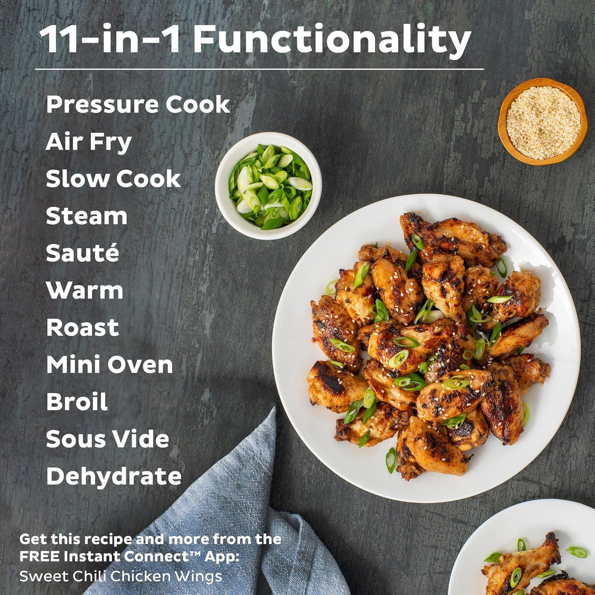 Instant Pot Duo Crisp XL 8Qt 11-in-1 Air Fryer & Electric Pressure Cooker Combo with Multicooker Lid that Air Fries