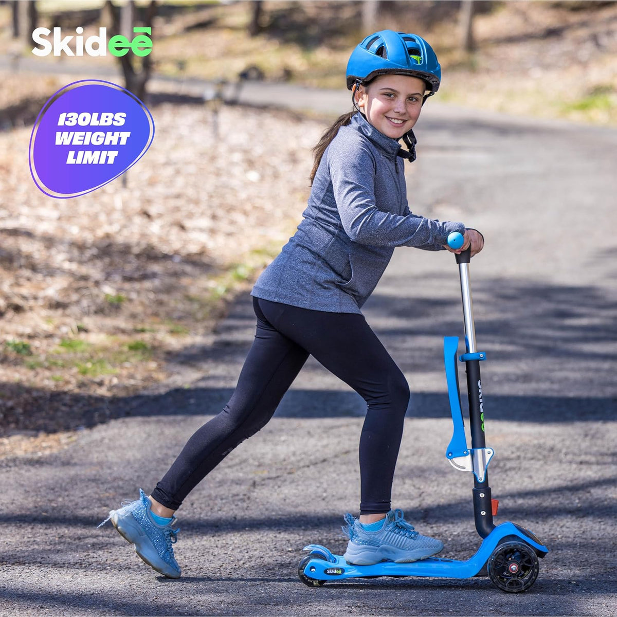 DEMO SKIDEE Kick Scooters for Kids Ages 3-5(Suitable for 2-12 Year Old)Adjustable Height Foldable Scooter