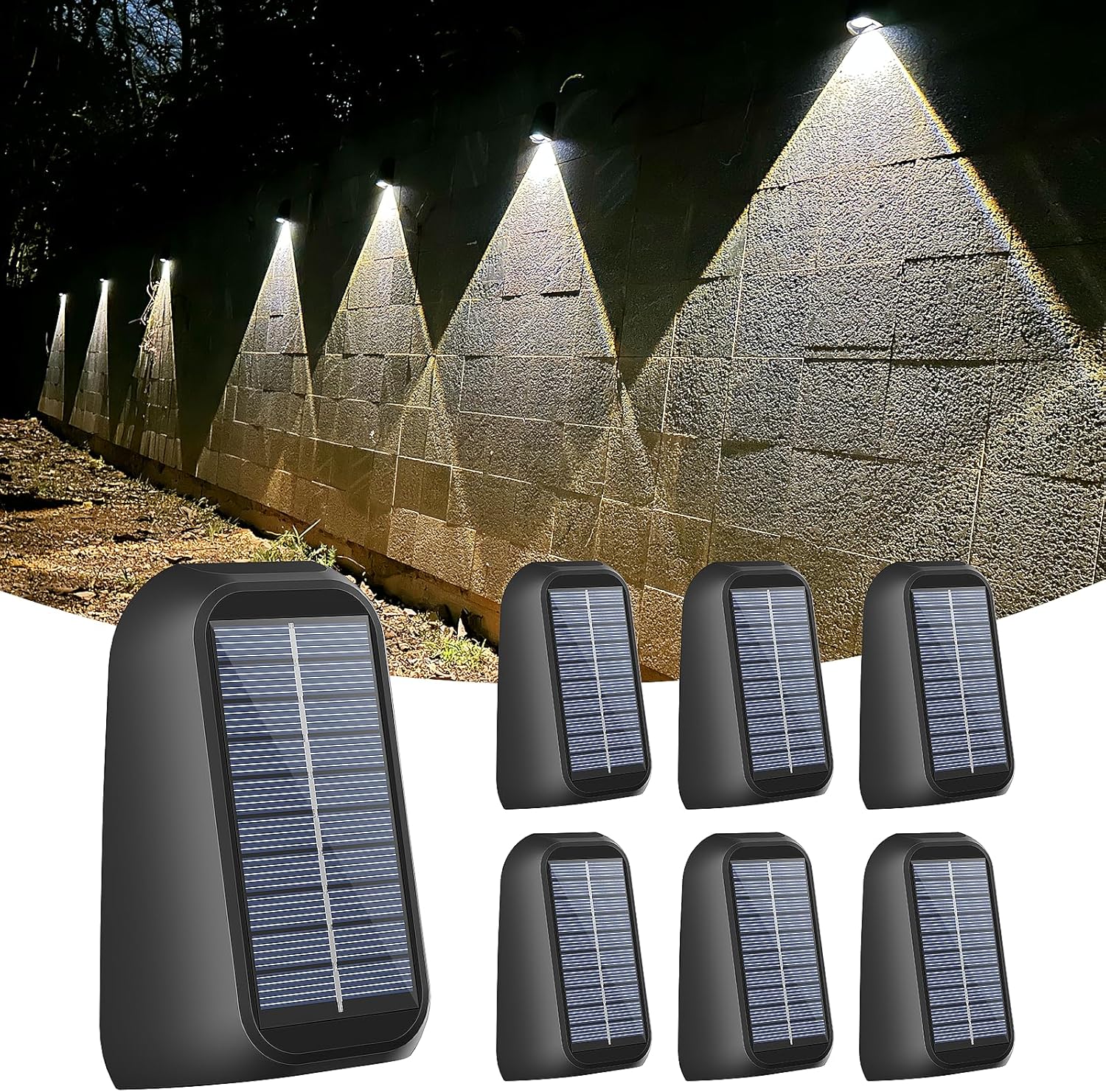 10 Pack Solar Fence Lights Outdoor 8 Colors,Bright Deck Lights Solar Outdoor