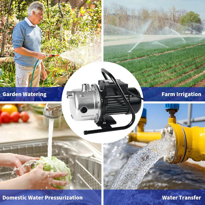 NEW/OPEN BOX LANCHEZ Shallow Well Pump, Stainless Steel Garden Irrigation Pump