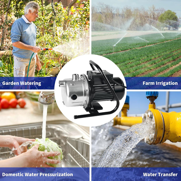 NEW/OPEN BOX LANCHEZ Shallow Well Pump, Stainless Steel Garden Irrigation Pump