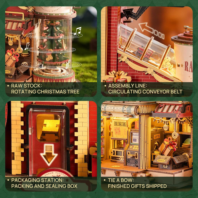 ROKR 3D Puzzle for Adults Christmas Style Dream Gift Factory Wooden Model Kit (EAB01)