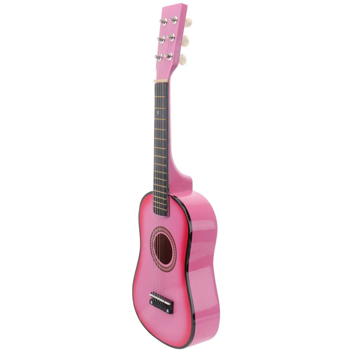 OPEN BOX  23 Inch Folk Acoustic Guitar Beginner Music Instrument 6-String Guitar Kids Toy (Pink)