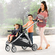 New Chicco Bravofor2 LE 2 Passenger Standing/Sitting Quick Fold Stroller/ BLACK