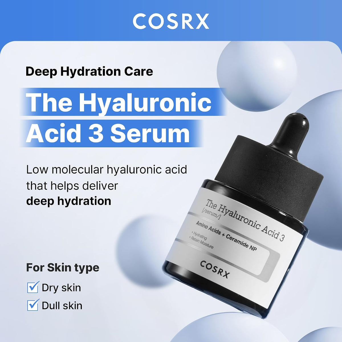 Cosrx The Hyaluronic Acid 3 Serum Serum Unisex 0.67 oz