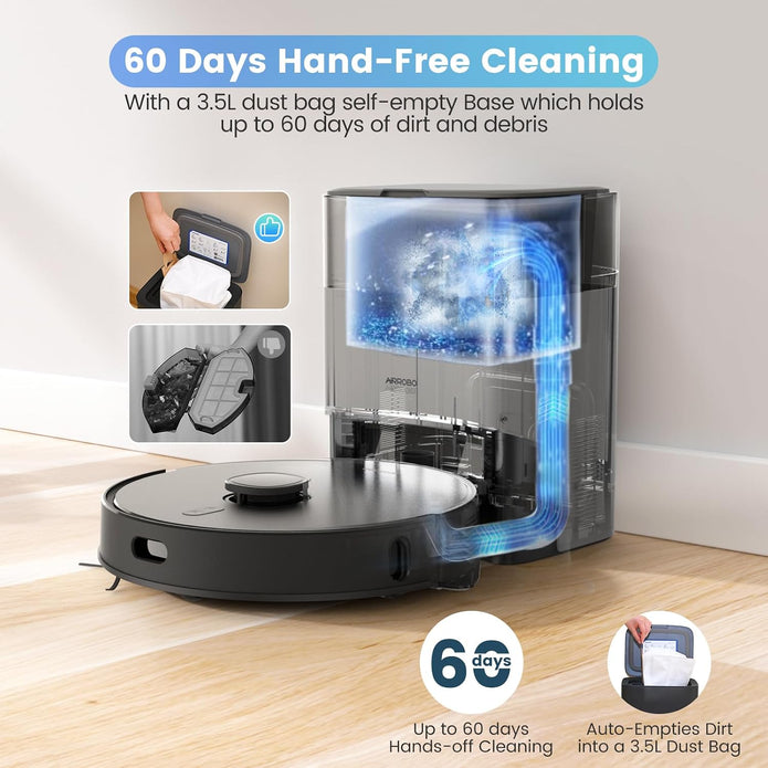 AIRROBO Robot Vacuum and Mop Combo, Self-Emptying T20+