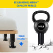 4 PCS Adjustable Height Bed Support Legs [with 18PCS Screws] for Bed Frame/Bed Center Slat, Olldag Heavy Duty Furniture Replacement Legs 7.08-12.2 inch for Sofa/Cabinet/Couch/Dresser/Table (Black)