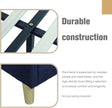 Upholstered Platform Bed Frame Twin Size with Headboard and Footboard/No Box Spring Needed/Easy Assembly,BLUE Linen
