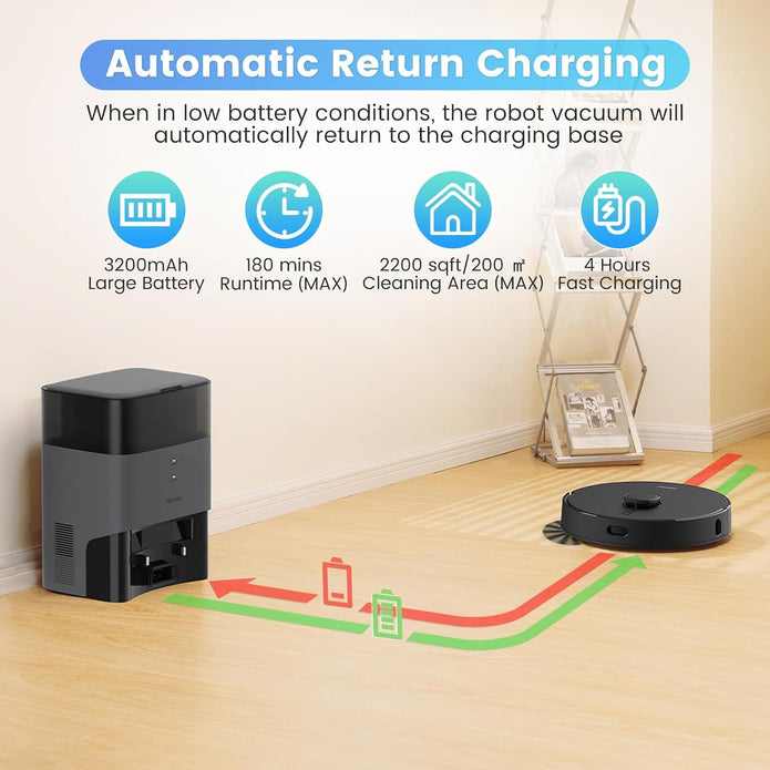 AIRROBO Robot Vacuum and Mop Combo, Self-Emptying T20+
