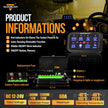Auxbeam 8 Gang Switch Panel BA80 Automatic Dimmable LED Touch Control Panel Box Electronic Relay System Car Touch Switch Box Universal for Truck ATV UTV Boat Marine SUV Caravan
