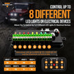 Auxbeam 8 Gang Switch Panel BA80 Automatic Dimmable LED Touch Control Panel Box Electronic Relay System Car Touch Switch Box Universal for Truck ATV UTV Boat Marine SUV Caravan