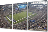 American Dallas Decor AT&T Stadium Pictures American Football Team Paintings 3 Panel Canvas Wall Art Cowboys Soccer Artwok Home Decor for Living Room Framed Ready to Hang, 36