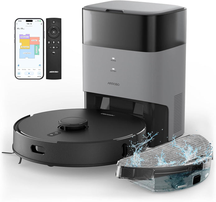 AIRROBO Robot Vacuum and Mop Combo, Self-Emptying T20+