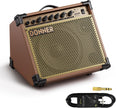 Donner DKA-20 Keyboard Amplifier 20 Watt Keyboard AMP with Aux in and Two Channels, Bass Guitar Amp, Piano Amplifier, Electronic Drum Speaker Support for Microphone Input