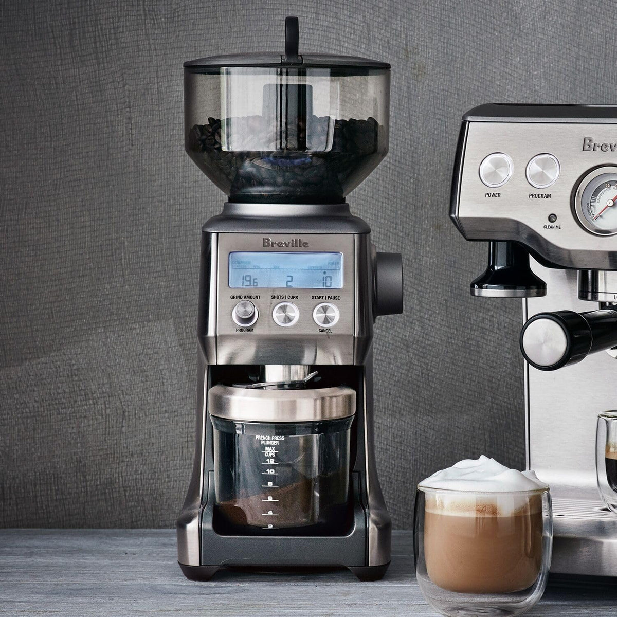 Breville BCG820BSS Smart Grinder Pro Coffee Bean Grinder, Brushed Stainless Steel