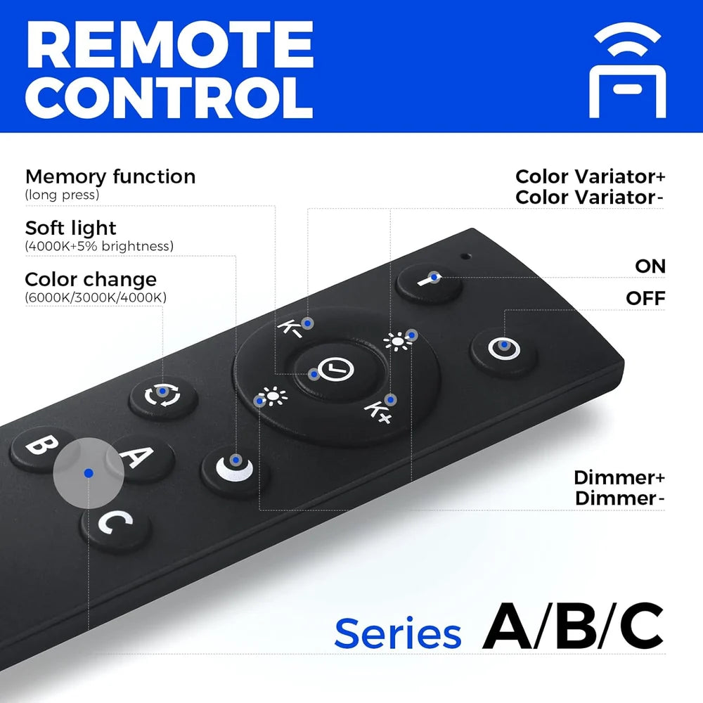 Barrina 3575 Remote Series 2nd-Generation 40W LED Linear Lights 4FT 3000K - 6000K 4000LM
