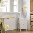 VASAGLE BBC42WT Bathroom Cabinet, Versatile Bathroom Shelf with 4 Levels, Wooden Bathroom Cabinet, Corner Cabinet, Medicine Cabinet, White, 30 x 89 x 30 cm