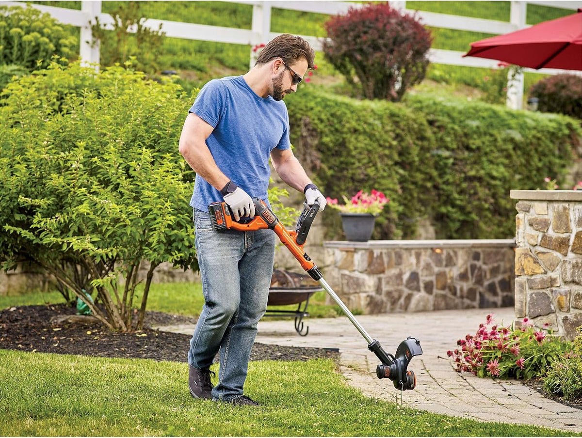 BLACK+DECKER 40V MAX String Trimmer and Edger Kit, Cordless, 13 inch, 2-in-1, Battery and Charger Included (LST140C)