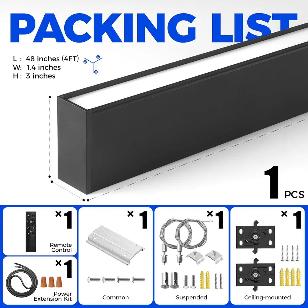 Barrina 3575 Remote Series 2nd-Generation 40W LED Linear Lights 4FT 3000K - 6000K 4000LM