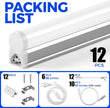 Barrina 12 Pack T5 LED Shop Light 4FT, 5000K Daylight White, 2200lm, 20W