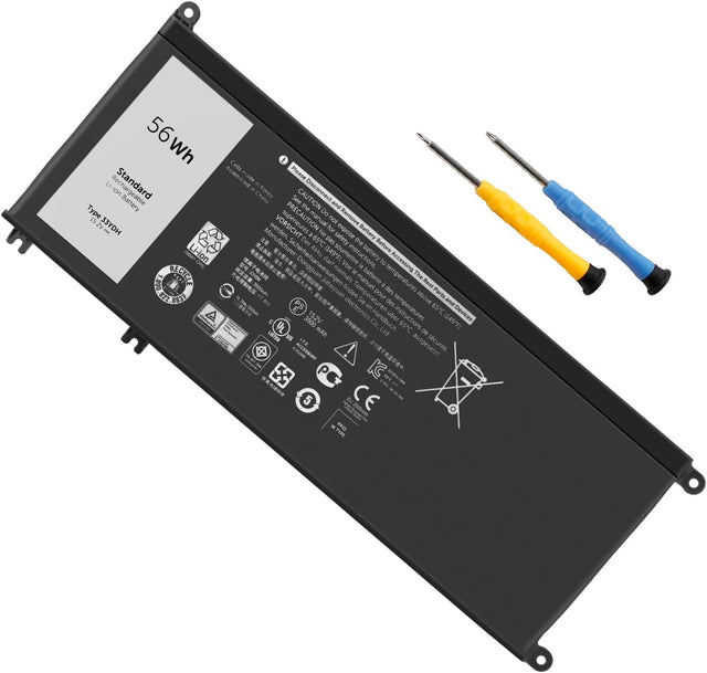 56Wh 33YDH Laptop Battery for Dell Inspiron 17 7000 7778 7779 7786 7773 15 7577 7588 G3 3579 3779 G5 5587 G7 7588 Latitude 13 3380 14 3490 15 3590 3580 Replacement PVHT1 P30E 81PF3 081PF3 H754V 15.2V