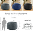 3 Feet Bean Bag Chair - BeanBag Chairs for Adults, Living Room Furniture Sofa with Soft Micro Fiber Cover, Round Fluffy Couch for Bedroom College Dorm - Grey