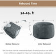 3 Feet Bean Bag Chair - BeanBag Chairs for Adults, Living Room Furniture Sofa with Soft Micro Fiber Cover, Round Fluffy Couch for Bedroom College Dorm - Grey