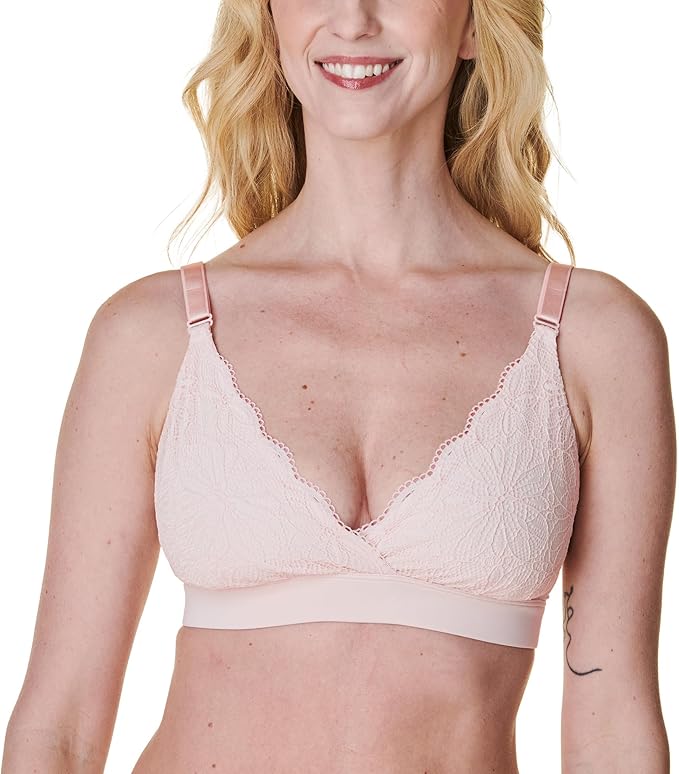 BRAVADO! DESIGNS Women's Ballet Nursing Bra for Breastfeeding Wireless Sleep Maternity Bra